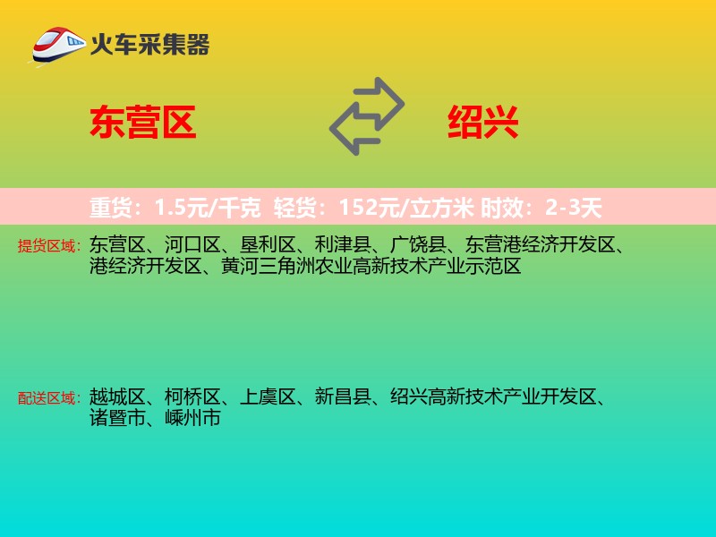 东营区到绍兴物流专线