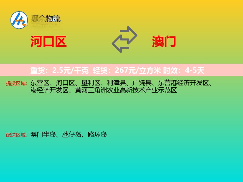 河口区到澳门长途搬家