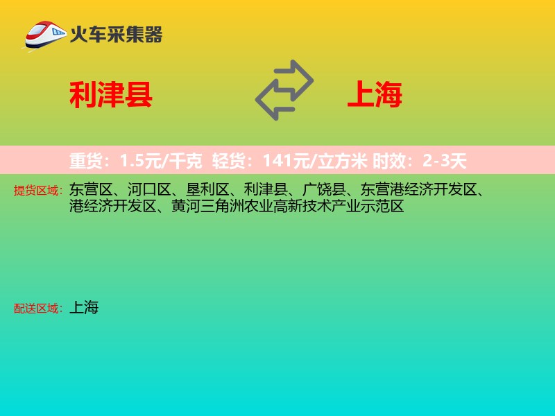 利津县到上海轿车托运