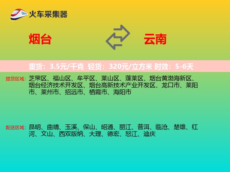 烟台到云南长途搬家