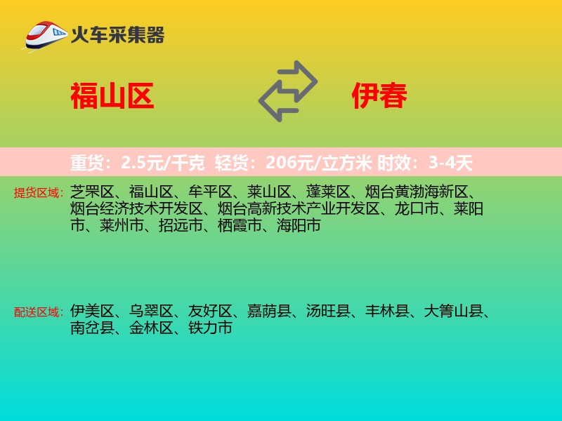 福山区到伊春物流专线