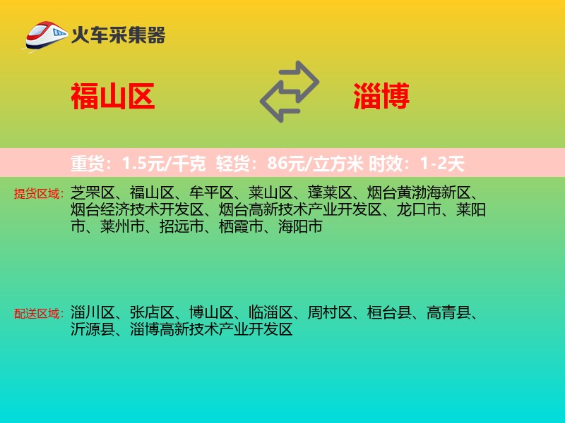 福山区到淄博物流专线