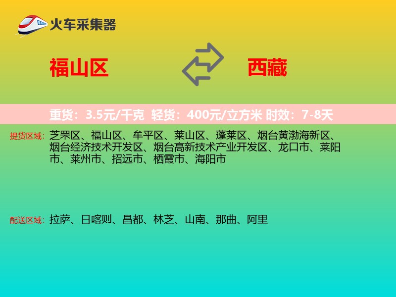 福山区到西藏物流专线