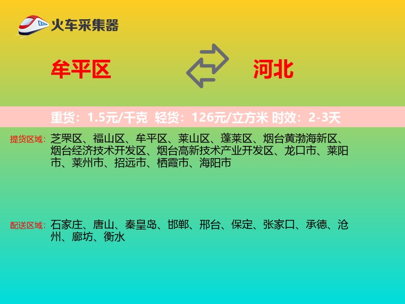 牟平区到河北长途搬家