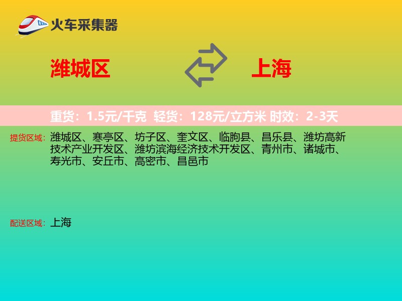 潍城区到上海长途搬家