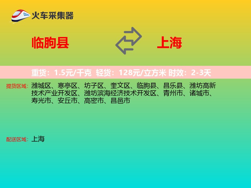 临朐县到上海物流专线