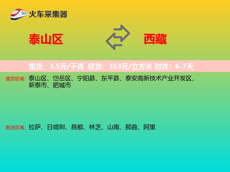 泰山区到西藏长途搬家