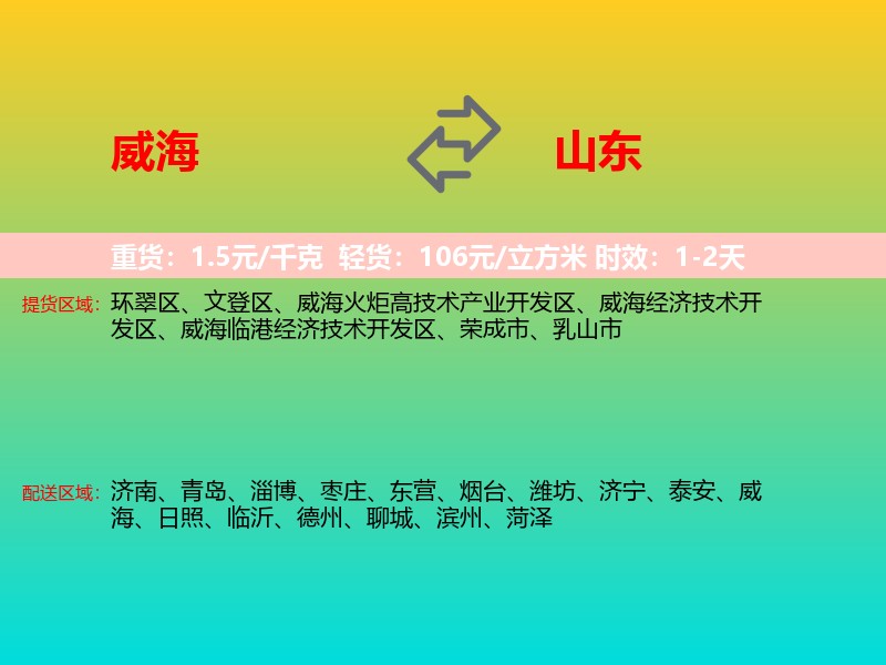 威海到山东长途搬家