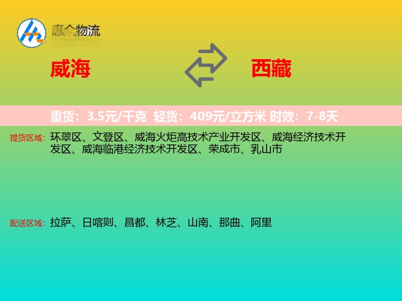 威海到西藏长途搬家
