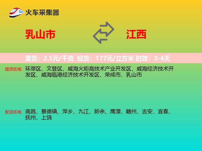 乳山市到江西长途搬家