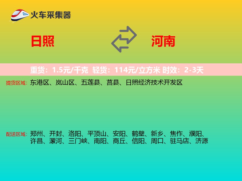 日照到河南轿车托运