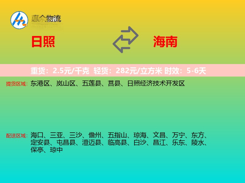 日照到海南轿车托运