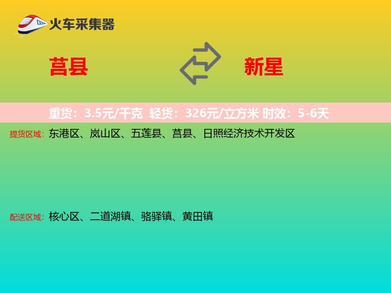 莒县到新星物流专线
