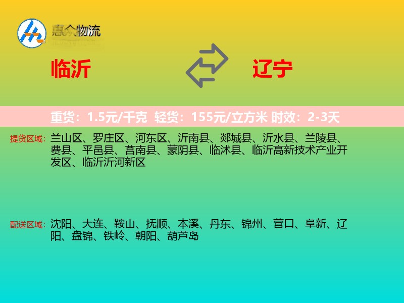 临沂到辽宁轿车托运