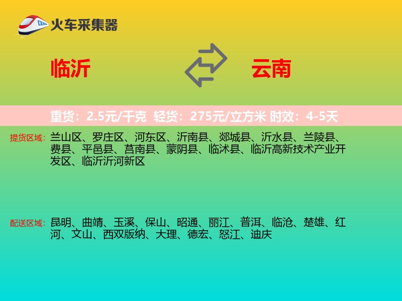临沂到云南长途搬家