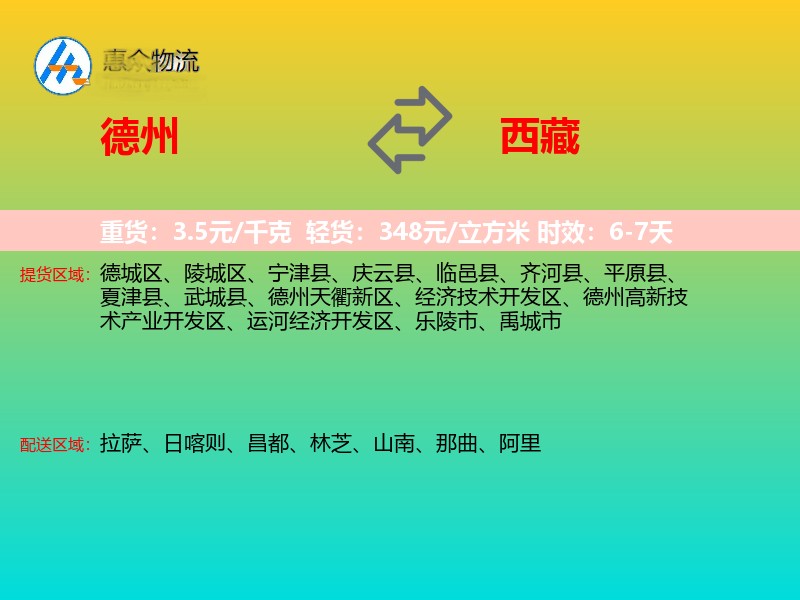 德州到西藏轿车托运