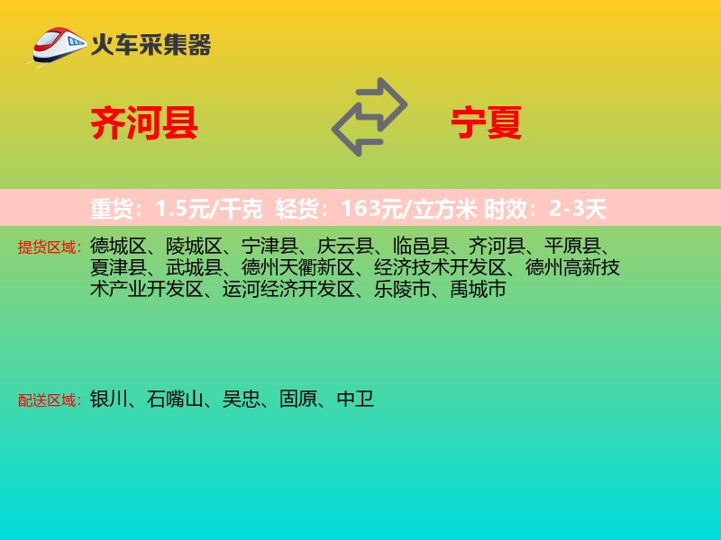 齐河县到宁夏轿车托运
