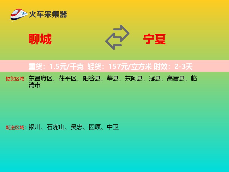 聊城到宁夏物流专线