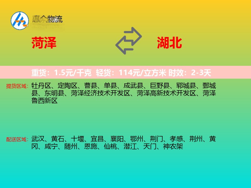 菏泽到湖北轿车托运