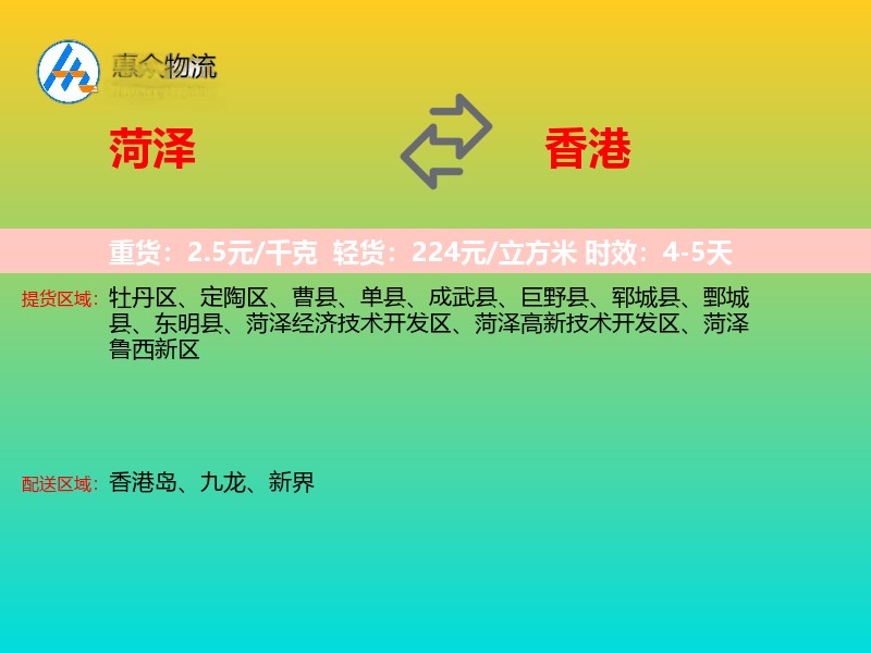 菏泽到香港轿车托运