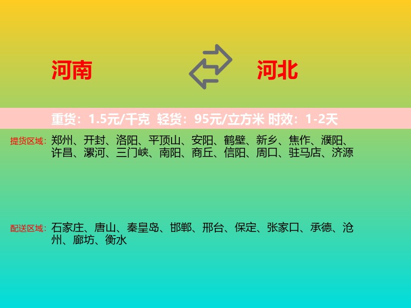 河南到河北长途搬家