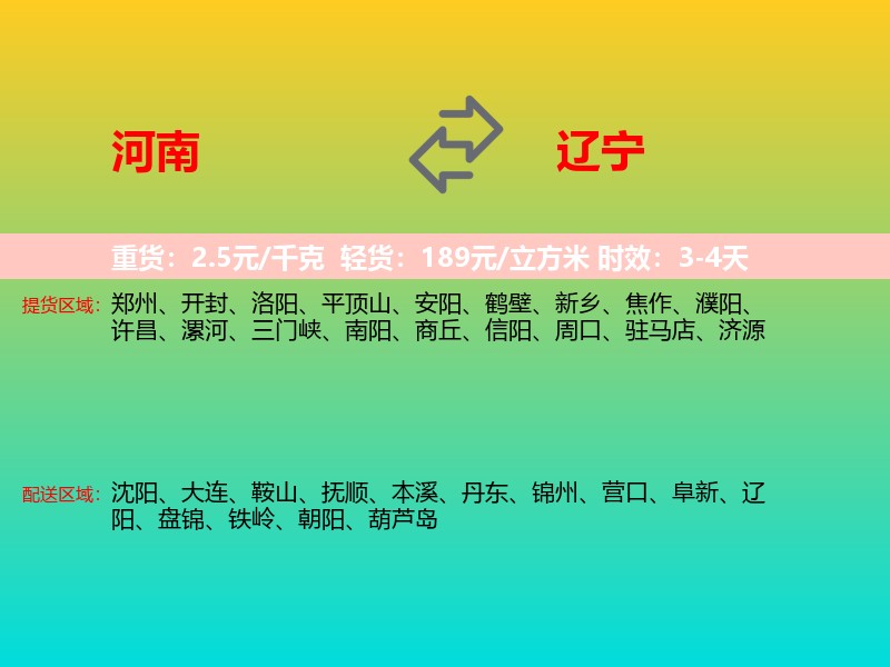 河南到辽宁长途搬家