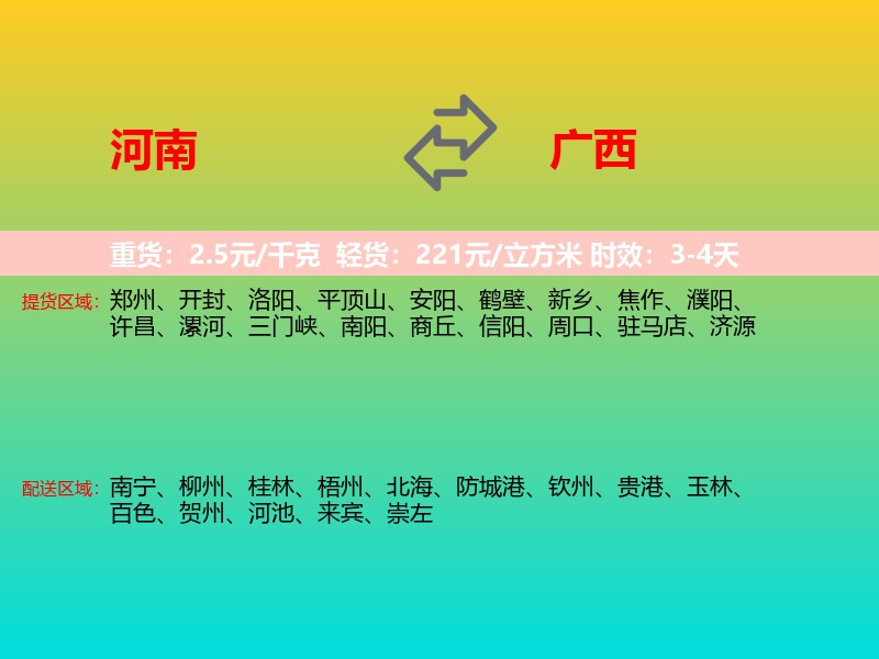河南到广西长途搬家