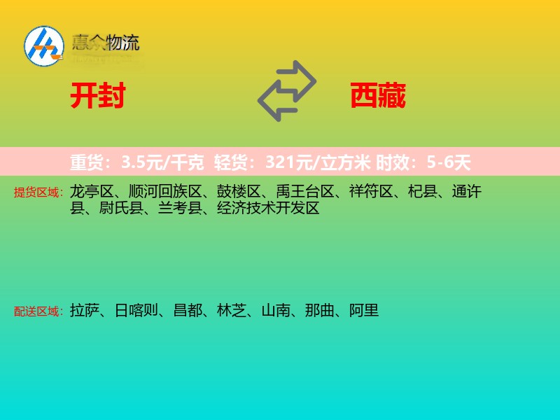 开封到西藏长途搬家