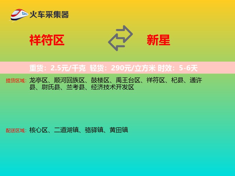 祥符区到新星物流专线