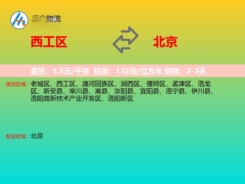 西工区到北京长途搬家