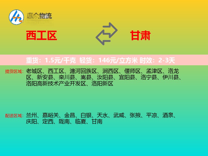 西工区到甘肃长途搬家