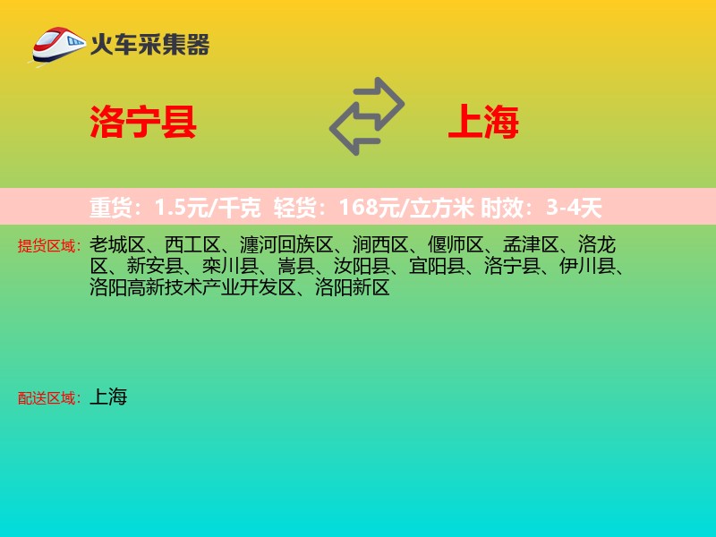 洛宁县到上海长途搬家