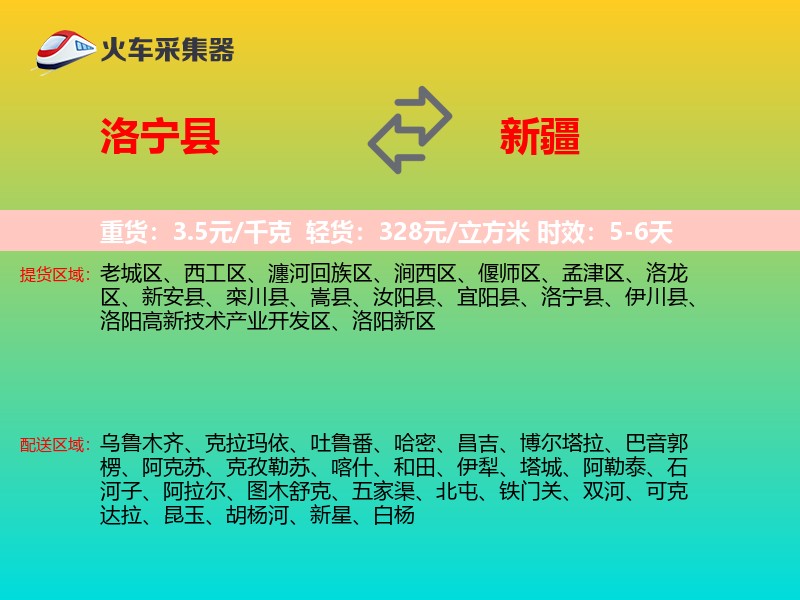 洛宁县到新疆长途搬家