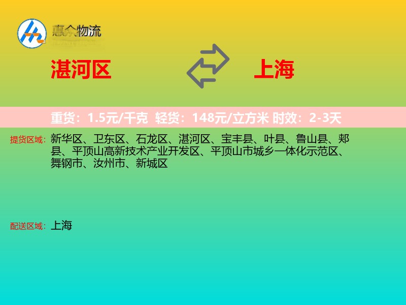 湛河区到上海长途搬家