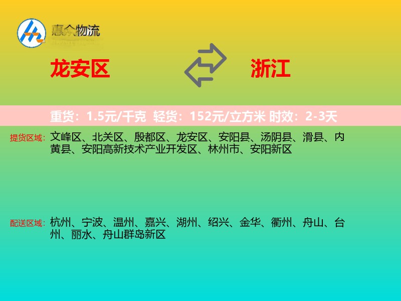 龙安区到浙江长途搬家