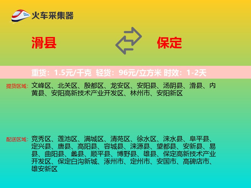 滑县到保定物流专线