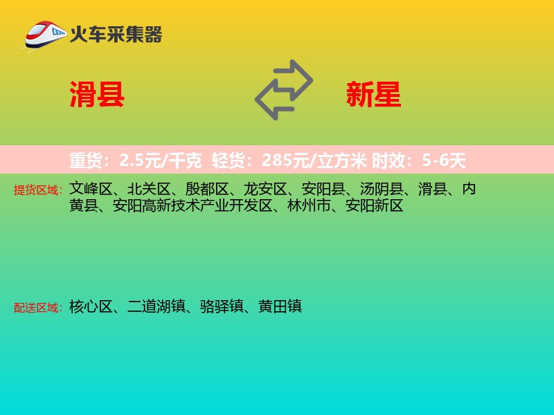 滑县到新星物流专线