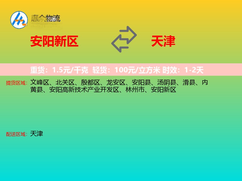 安阳新区到天津长途搬家