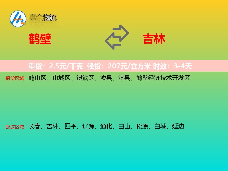鹤壁到吉林轿车托运