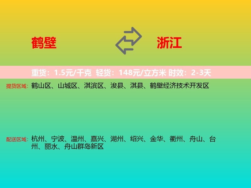 鹤壁到浙江长途搬家
