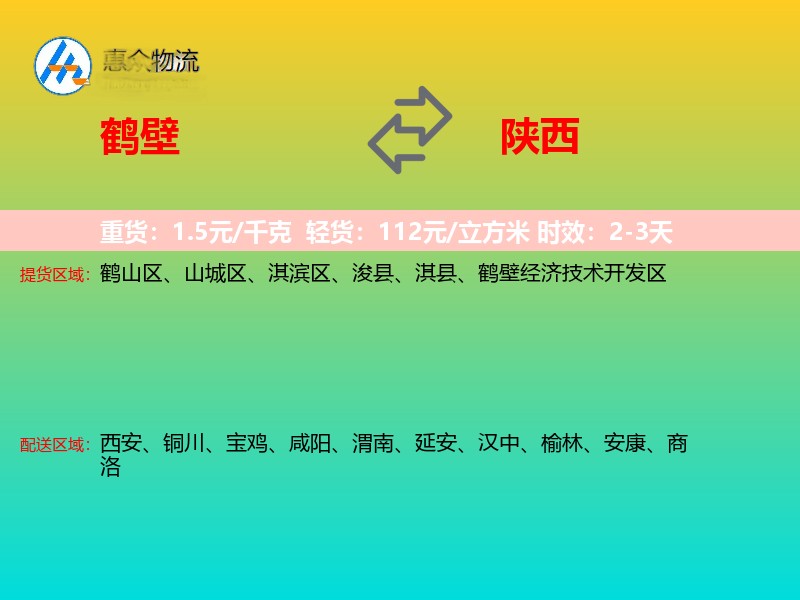 鹤壁到陕西长途搬家