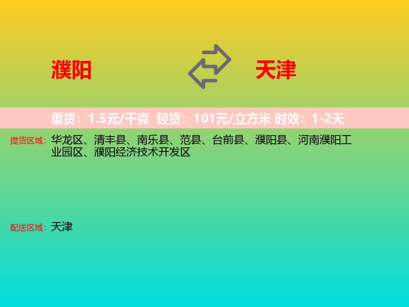 濮阳到天津长途搬家
