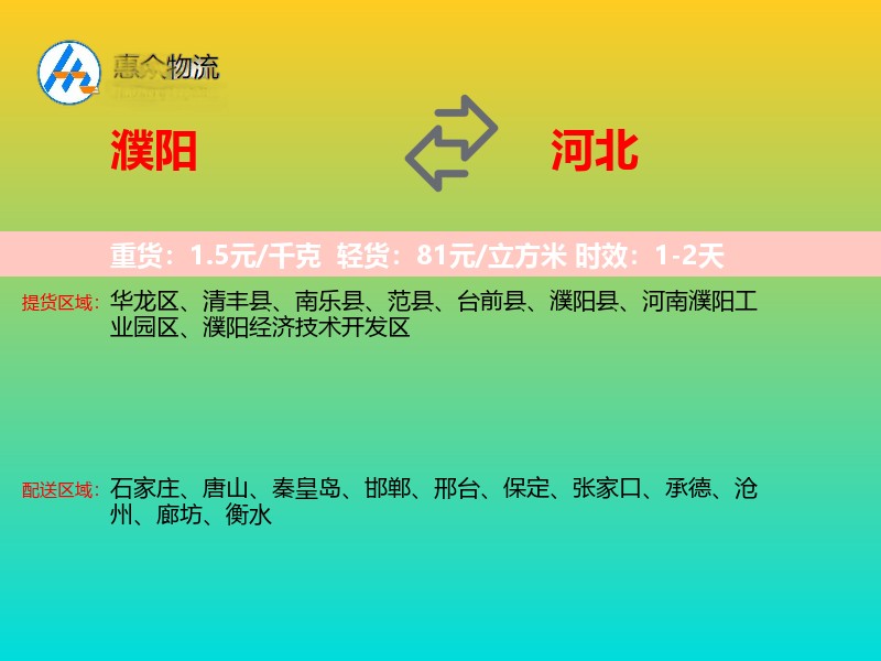 濮阳到河北长途搬家