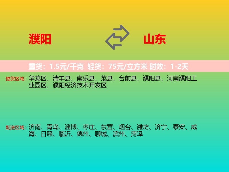濮阳到山东长途搬家