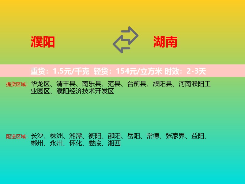 濮阳到湖南长途搬家