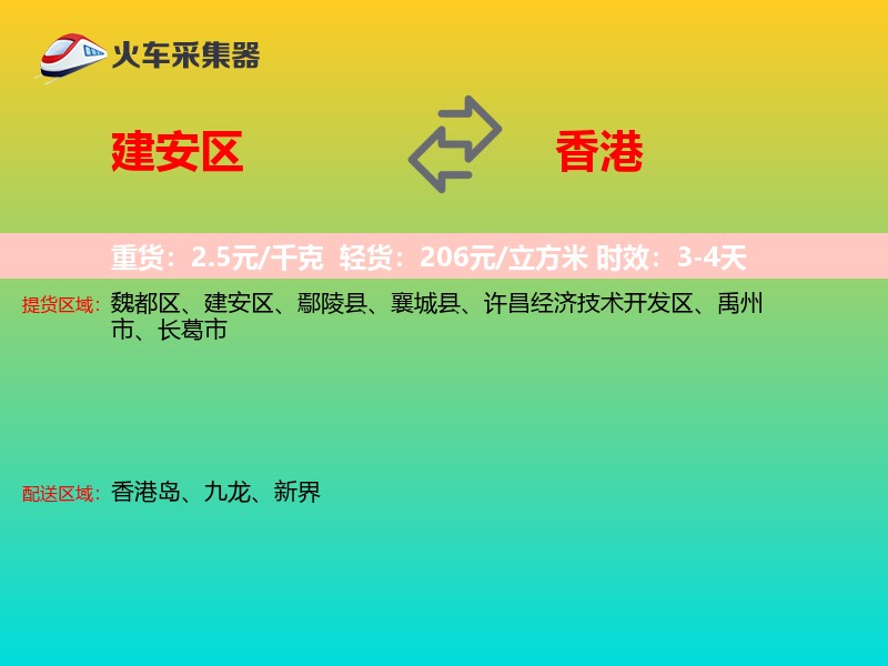 建安区到香港长途搬家