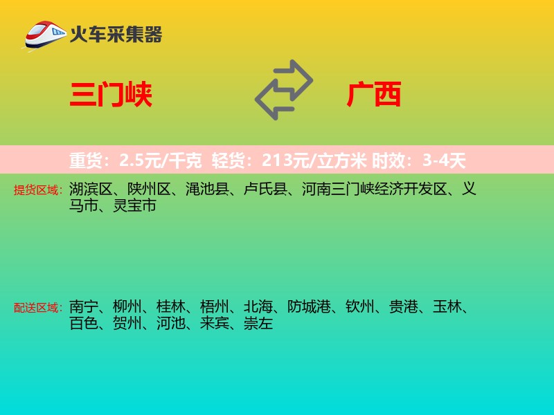 三门峡到广西物流专线