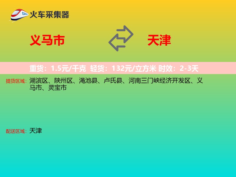 义马市到天津物流专线