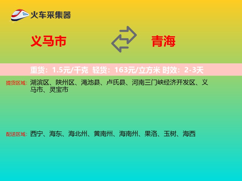 义马市到青海物流专线