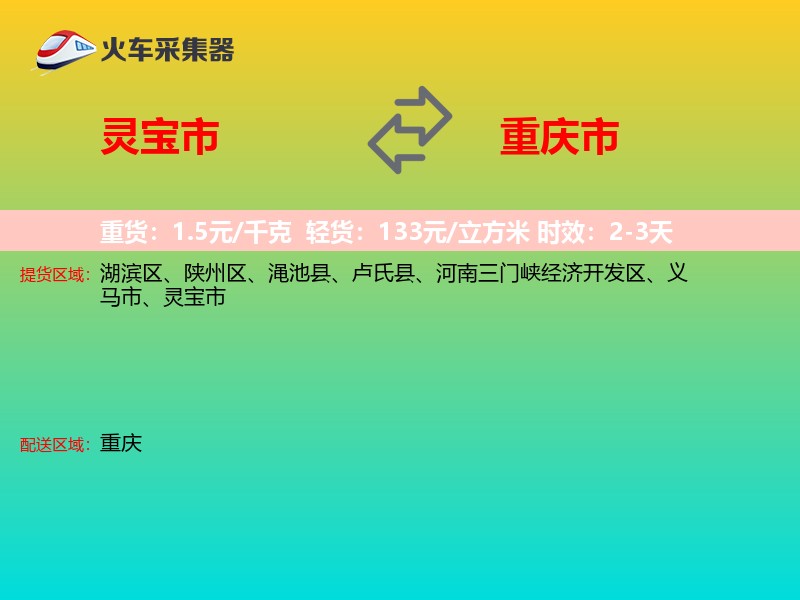 灵宝市到重庆市轿车托运